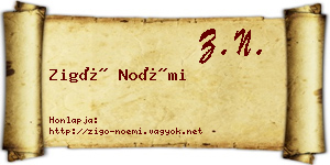Zigó Noémi névjegykártya